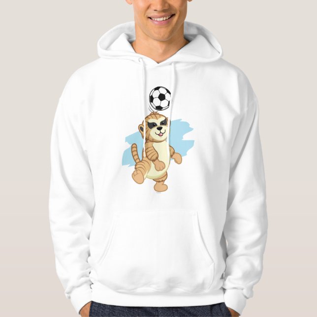 Webkinz | Meerkat som leker fotboll Sweatshirt Med Luva (Framsida)