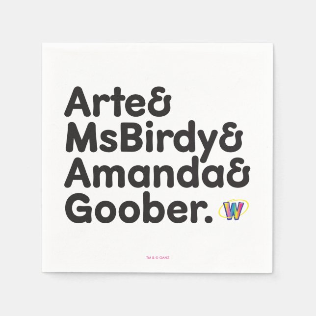 Webkinz Namn Design Pappersservett (Framsidan)