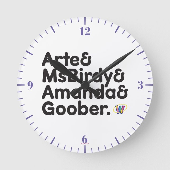 Webkinz namndesign rund klocka (Framsida)