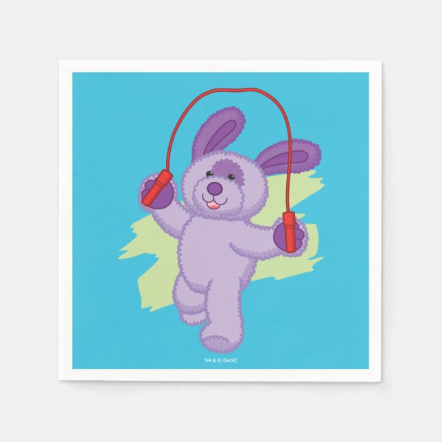 Webkinz | Valp för Grape Soda Hopping Rope Pappersservett (Framsidan)