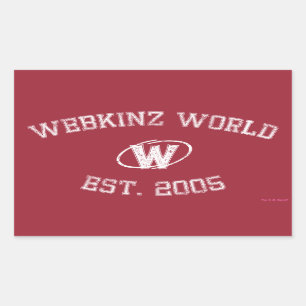 Webkinz värld Est. 2005 Rektangulärt Klistermärke
