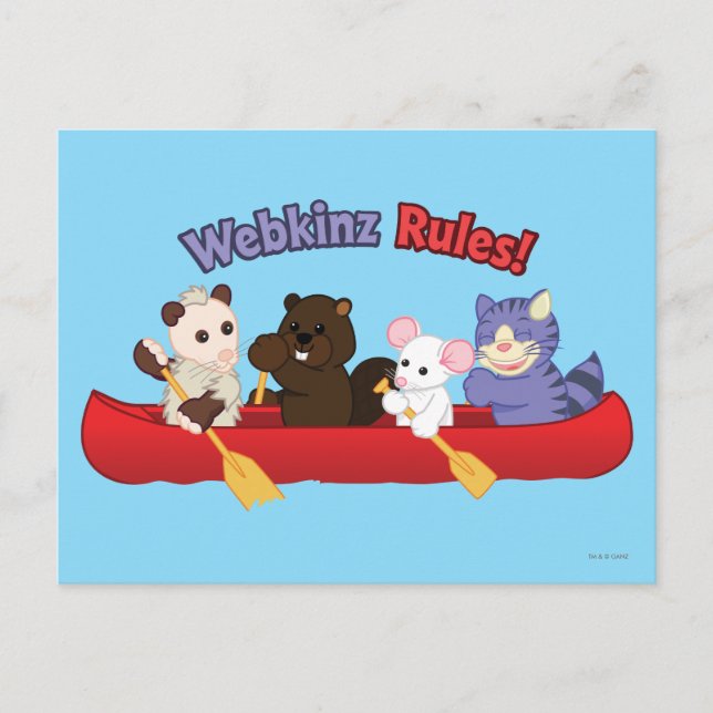 Webkinz | Webkinz Regler Canoe Resa 2 Vykort (Framsida)