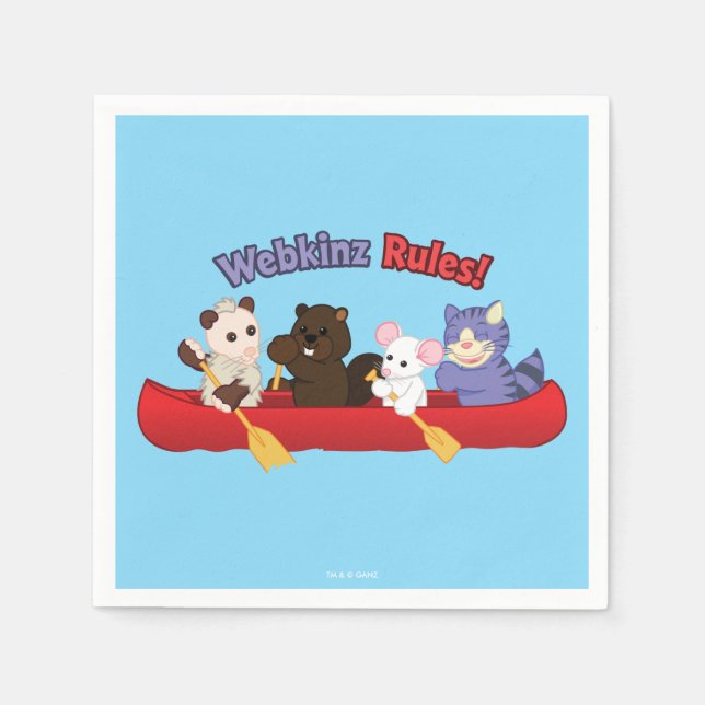 Webkinz | Webkinz Regler Canoe Resa Pappersservett (Framsidan)