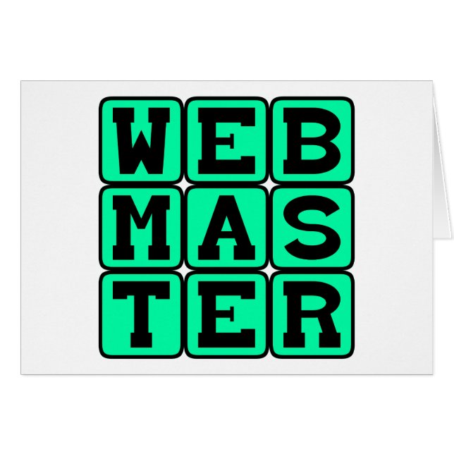Webmaster, webb-arkitekt hälsningskort (Framsidan Horizontal)