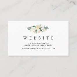 Website för vit rosvattenfärg | visitkort