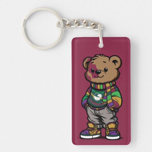 Webster Bear Sturge-Weber Akrylnyckelring (Framsidan)
