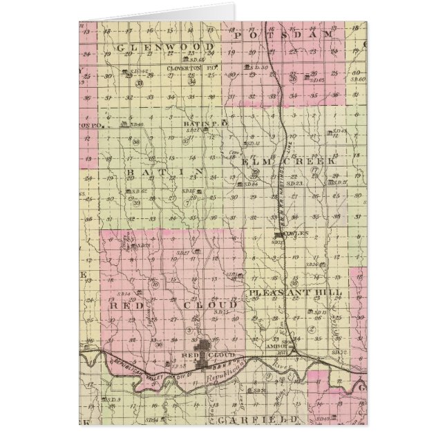 Webster County, Nebraska Hälsningskort (Framsidan)