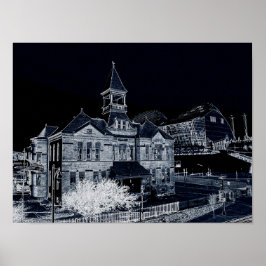 Webster House och Kauffman Center Poster