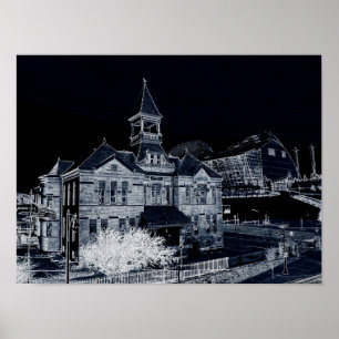 Webster House och Kauffman Center Poster
