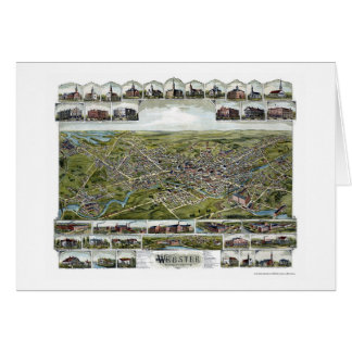 Webster panorama- karta för MORSOR - 1892 Hälsningskort