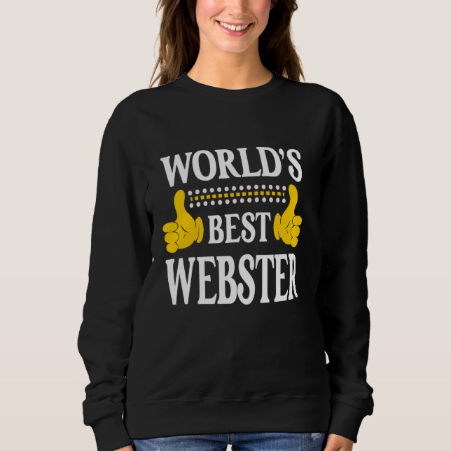 Webster Surname Team Family Efternamn World's Best T Shirt (Framsida)