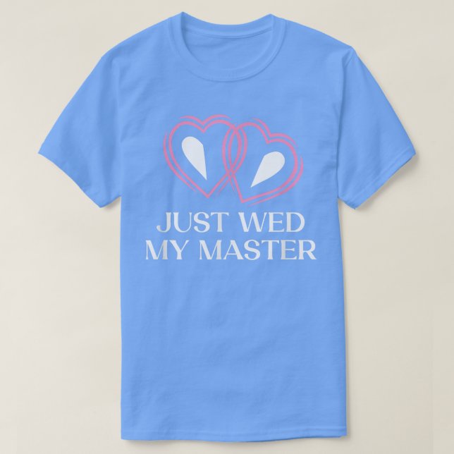 Wed My Master Bröllop Honeymoon Bride and Gro T Shirt (Design framsida)