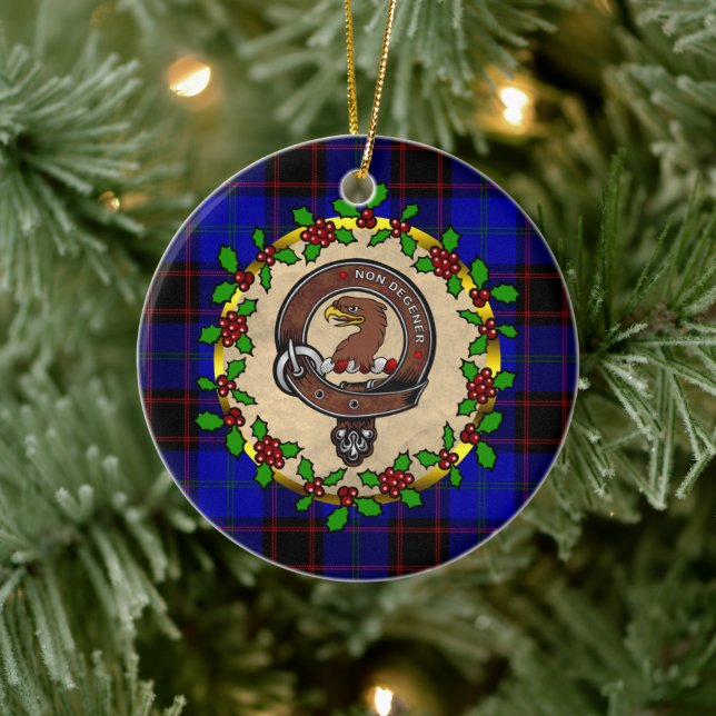 Wedderburn Badge/Tartan Personlig jul Julgransprydnad Keramik (Träd)
