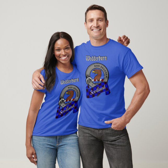 Wedderburn klanmärke & tartan t shirt (Unisex)