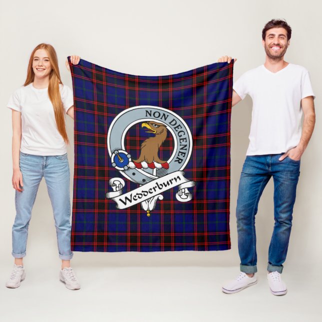 Wedderburn Klansmärke Tartan Plaid Fleecefilt (På plats)
