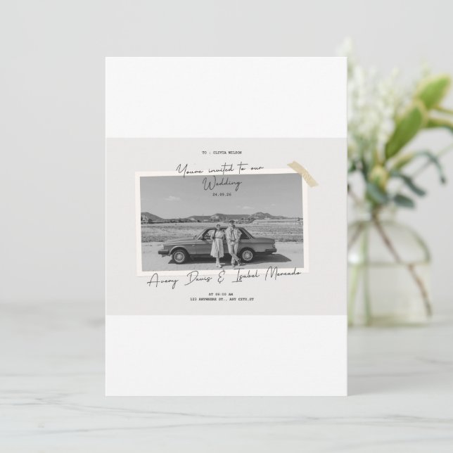 weddimg inbjudningar (Stående Fram)