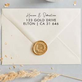 weddin par Namn Simple Typography Bröllop Självfärgande Stämpel