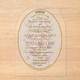 Wedding Acrylic Floral Elegant Minimalist