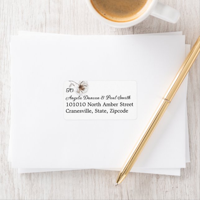Wedding Address Label for RSVP Rose Adressetikett (Insitu)