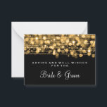 Wedding Advice Card Party Sparkles Gold Rådkort<br><div class="desc">Elegant bridal shower / wedding shower " Wedding Advice Card " for the bride and groom with glamorous Party Sparkles Gold and custom text. Impress your family and friends with this stylish and modern design. Fully customizable! Easy to use and easy to personalize. Order Today!</div>