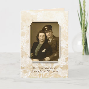 Wedding anniversary photo frame kort