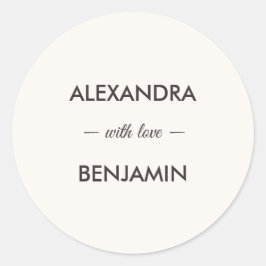 Wedding Botanical Vintage | Elegant Sealing Accent Runt Klistermärke