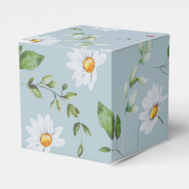 Wedding Bridal Shower Blue Daisy Favor Box Presentaskar