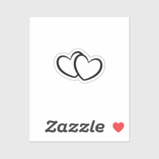 Wedding Bride Groom Double Heart Temporary Tattoo Klistermärken