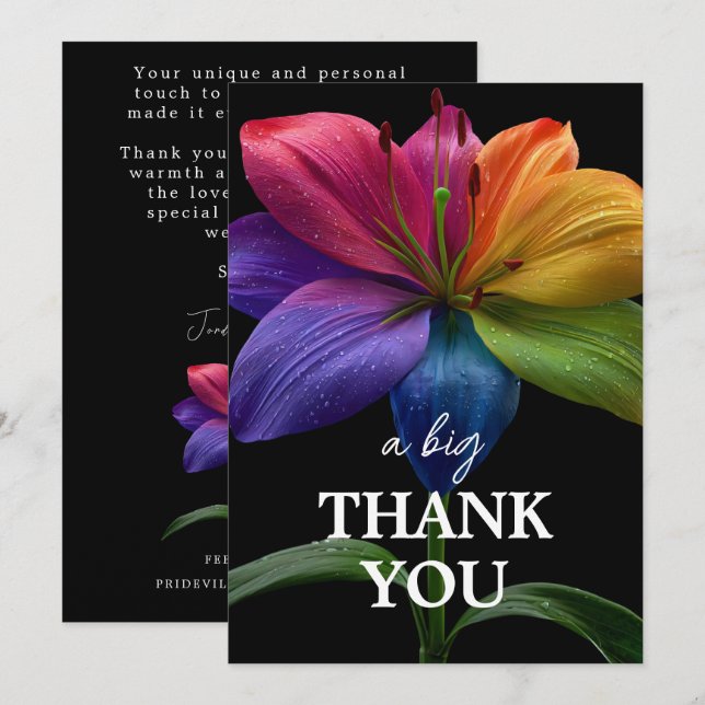 🌈 Wedding budget  Tack Kort (Fram/baksida)