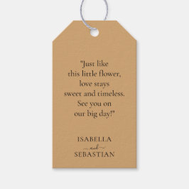 Wedding Burly Wood Sand Lavender Touch Presentetikett