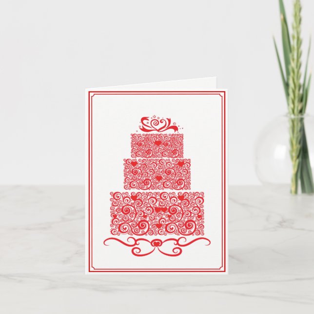 Wedding Cake Card Kort (Framsida)