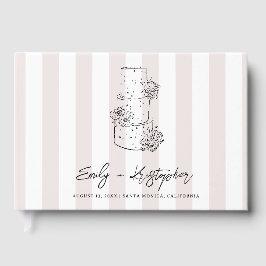 Wedding Cake Stripe Wedding   Gästböcker