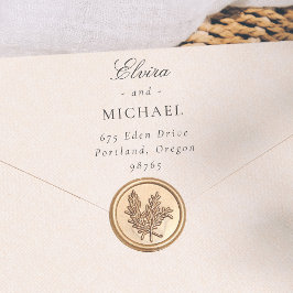 Wedding Calligraphy & Classic Serif Return Address Självfärgande Stämpel
