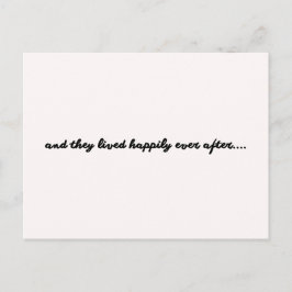 Wedding card - and they lived happily ever after vykort