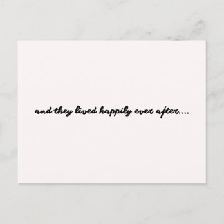 Wedding card - and they lived happily ever after vykort