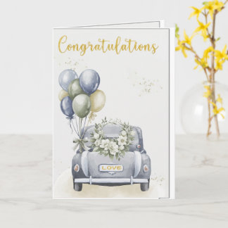 Wedding Card - Congratulations Mr & Mrs, Engagemen Kort