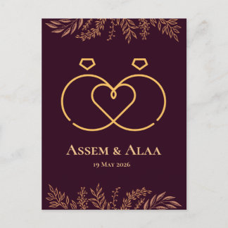 wedding card inbjudan vykort