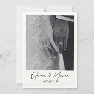 wedding card magnetisk inbjudningskort