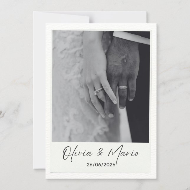 wedding card magnetisk inbjudningskort (Framsida)