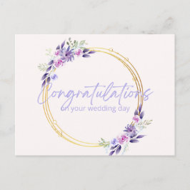 Wedding Card- Modern Geometric Wedding Greetings Vykort