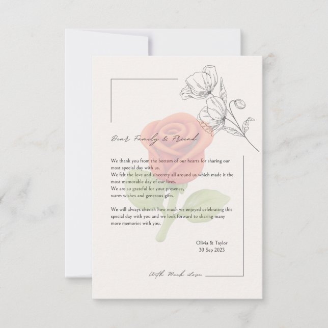 Wedding card tack kort (Framsida)