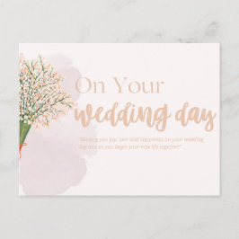 Wedding Cards- Elegant Floral Wedding Congratulati Vykort