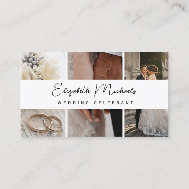 Wedding Celebrant modern  Visitkort (Baksida)