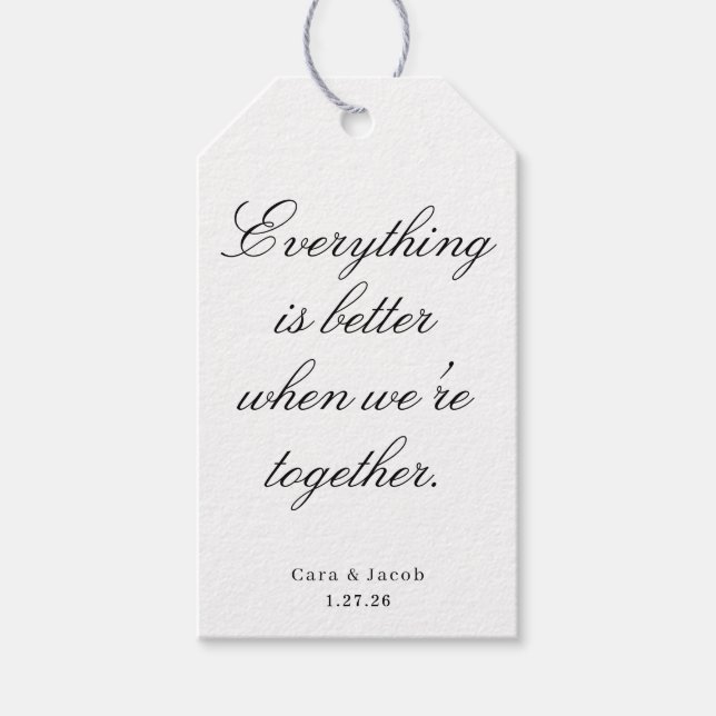 Wedding Centerpiece, Bridal Shower Decoration  Presentetikett (Framsidan)