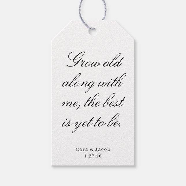 Wedding Centerpiece, Bridal Shower Decoration  Presentetikett (Framsidan)