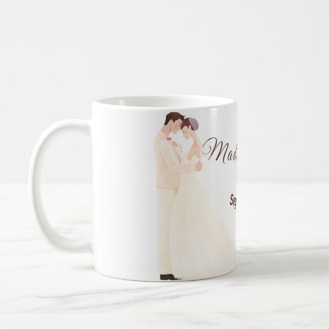Wedding ceramic mug  kaffemugg (Vänster)