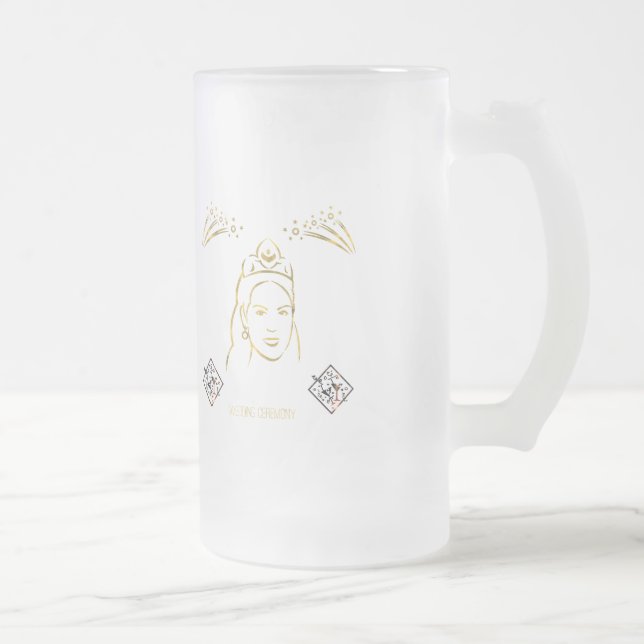 wedding ceremony style frostat ölglas (Höger)