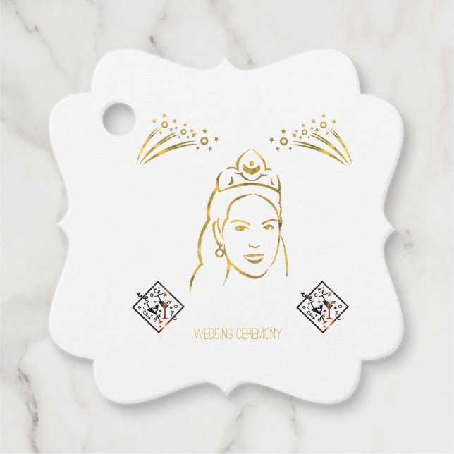 wedding ceremony style gåvor etiketter (Framsida)