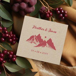 Wedding Cherished Rustic Mountains Landscape Stämpel