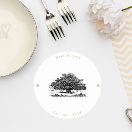 Wedding Coaster with Warm Bokeh Lights Underlägg Papper Rund